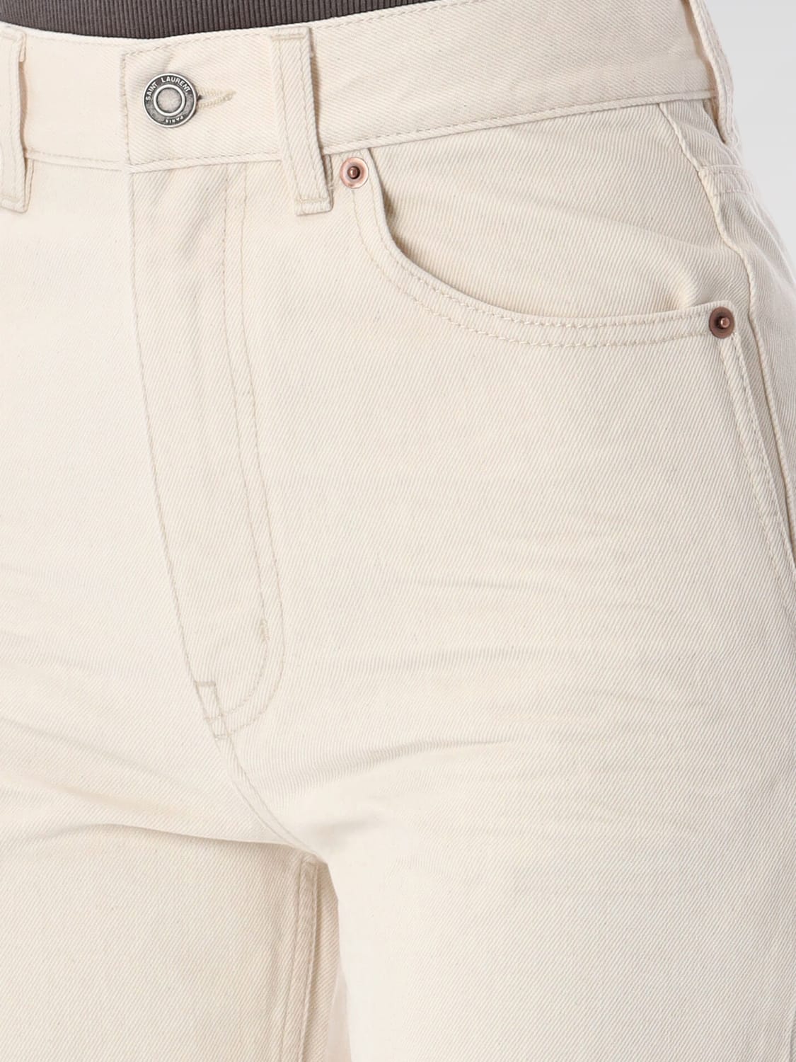 デニム・ジーパン SAINT LAURENT Woman Jeans White 823599Y30UA 9100 SAINT LAURENT - 70s jeans | Leam Roma - Luxury Shopping Online