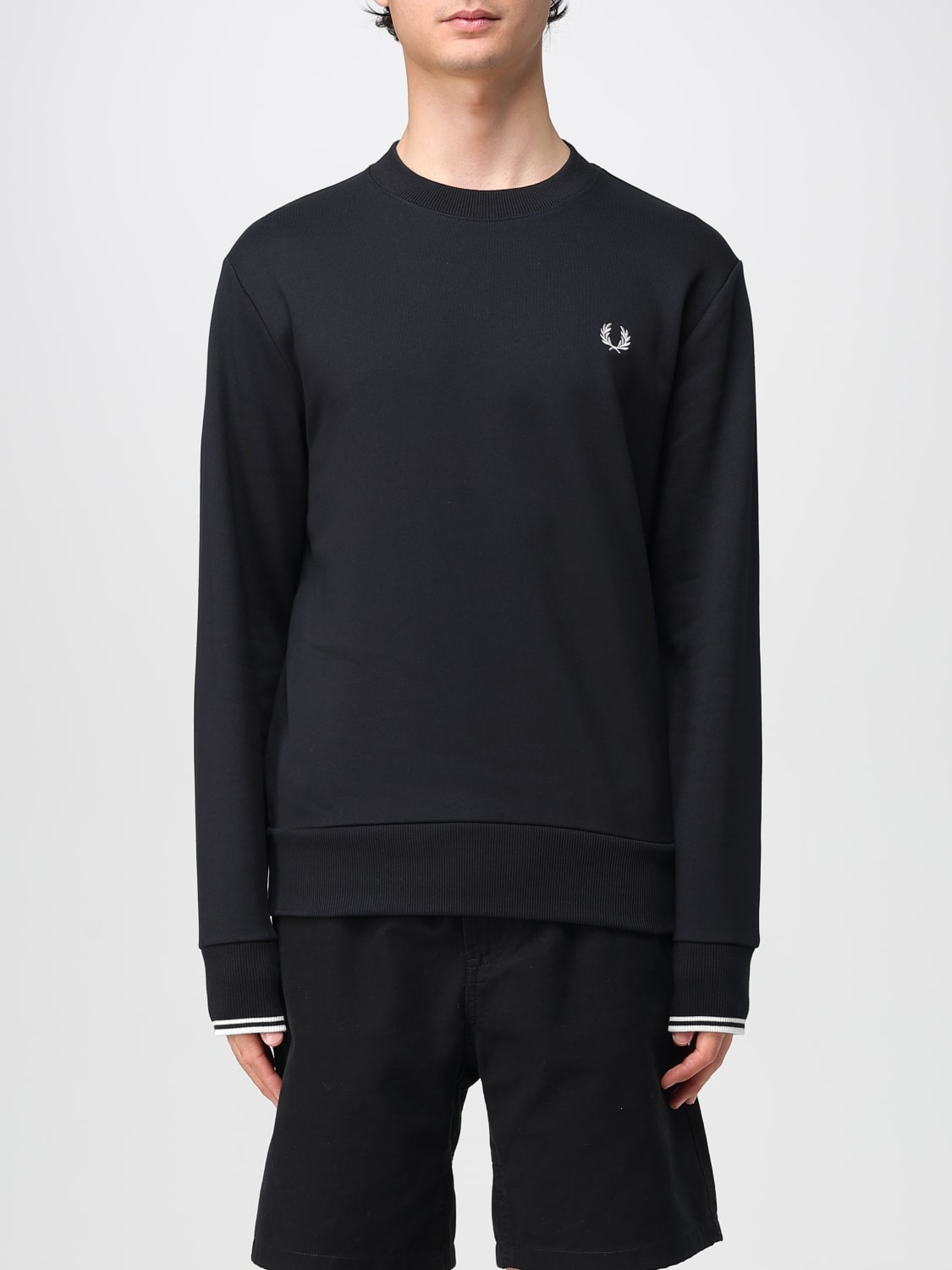 FRED PERRY SWEATSHIRT: Pullover herren Fred Perry, Schwarz - Img 1