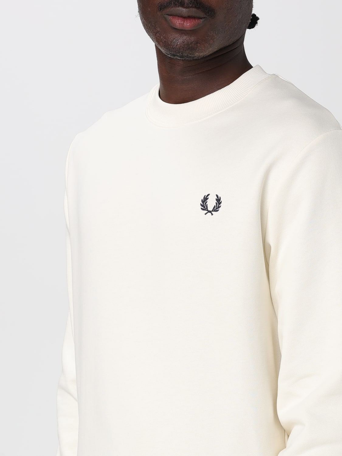 FRED PERRY SWEATSHIRT: Pullover herren Fred Perry, Ivory - Img 3