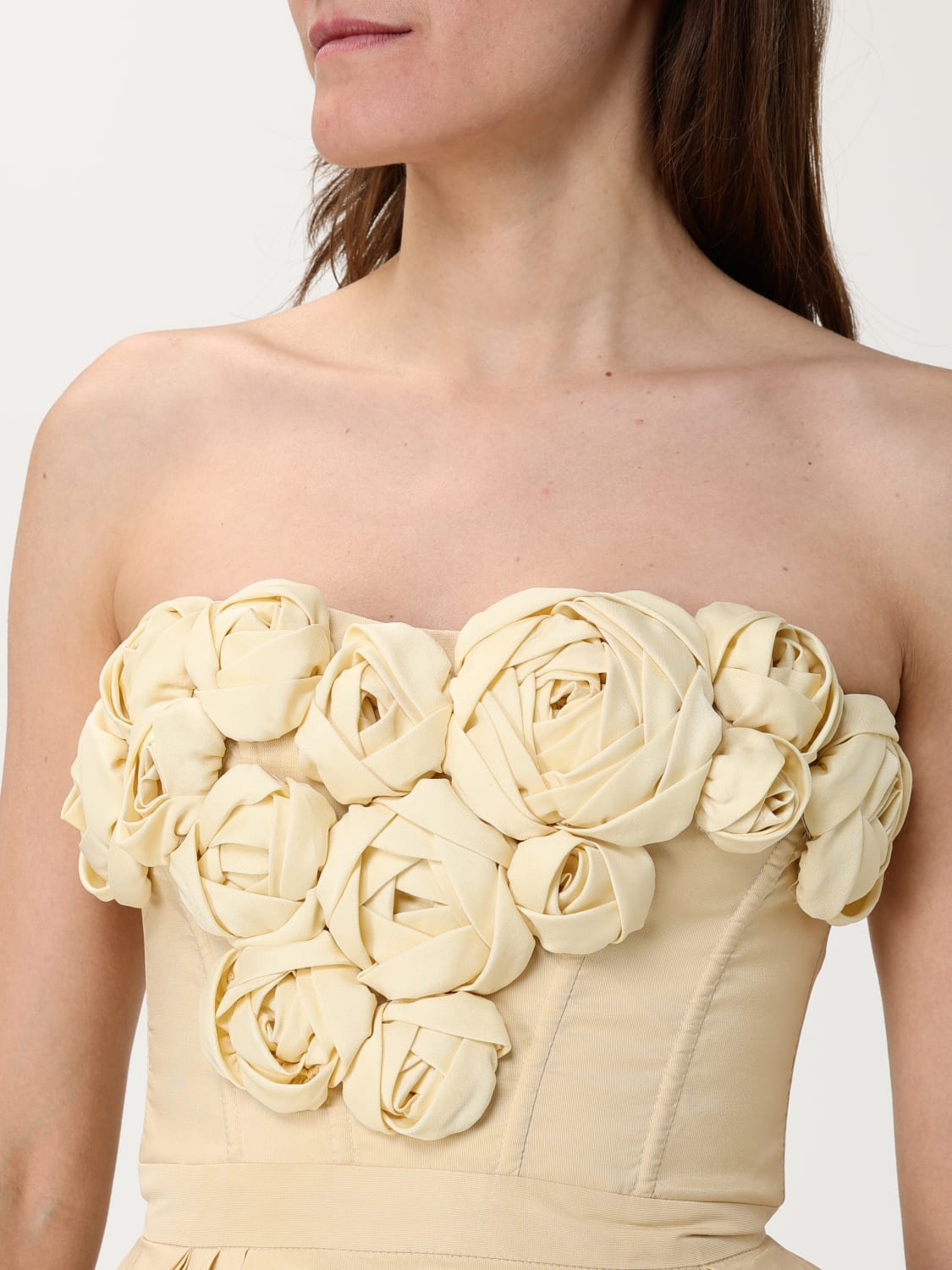 ワンピース ELISABETTA FRANCHI Woman Dress Natural AB777 AR6 ELISABETTA FRANCHI: Dress woman - Yellow | Elisabetta
