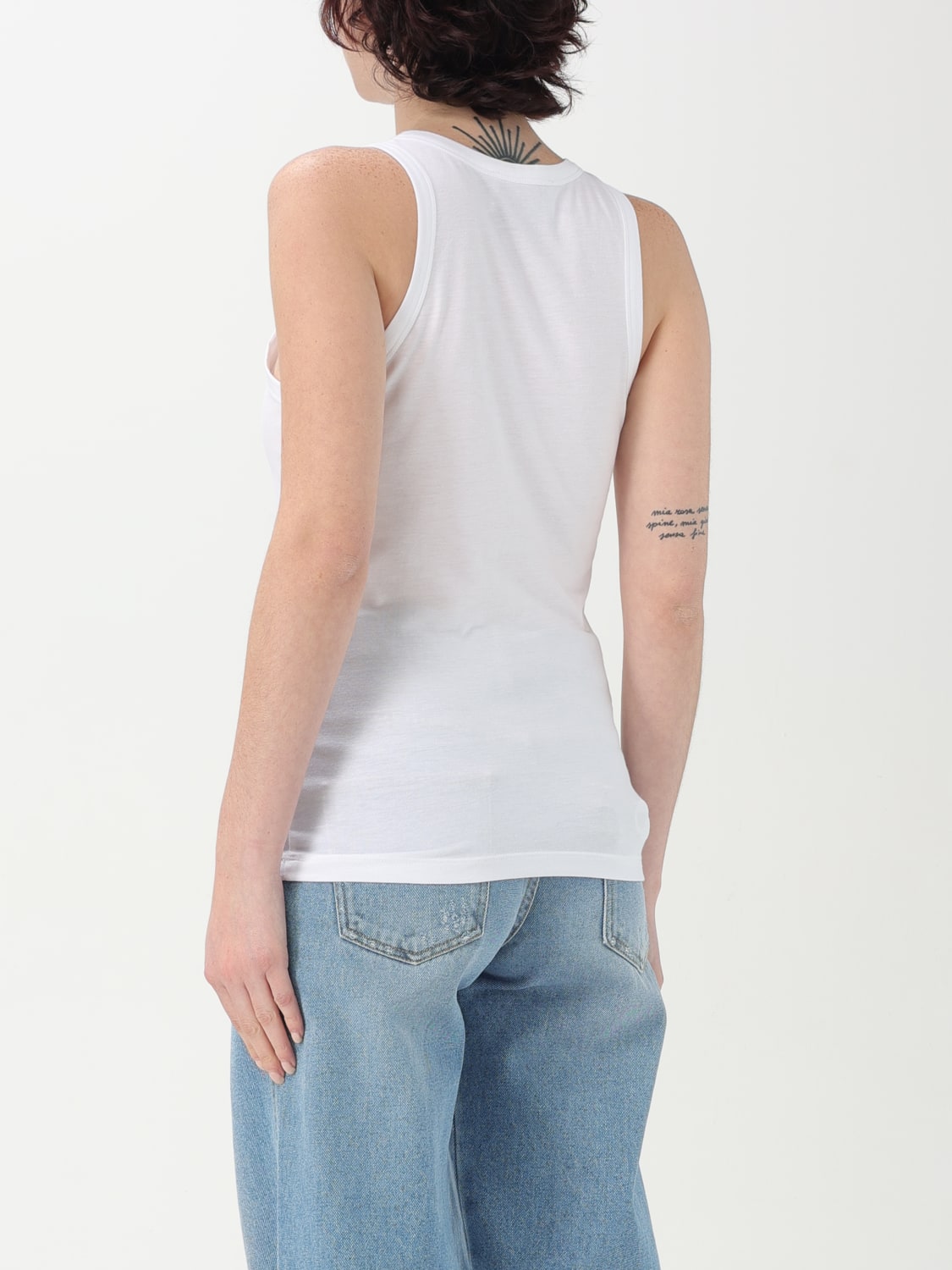 COPERNI TOP: Canotta basic Coperni in cotone stretch , Bianco - Img 3
