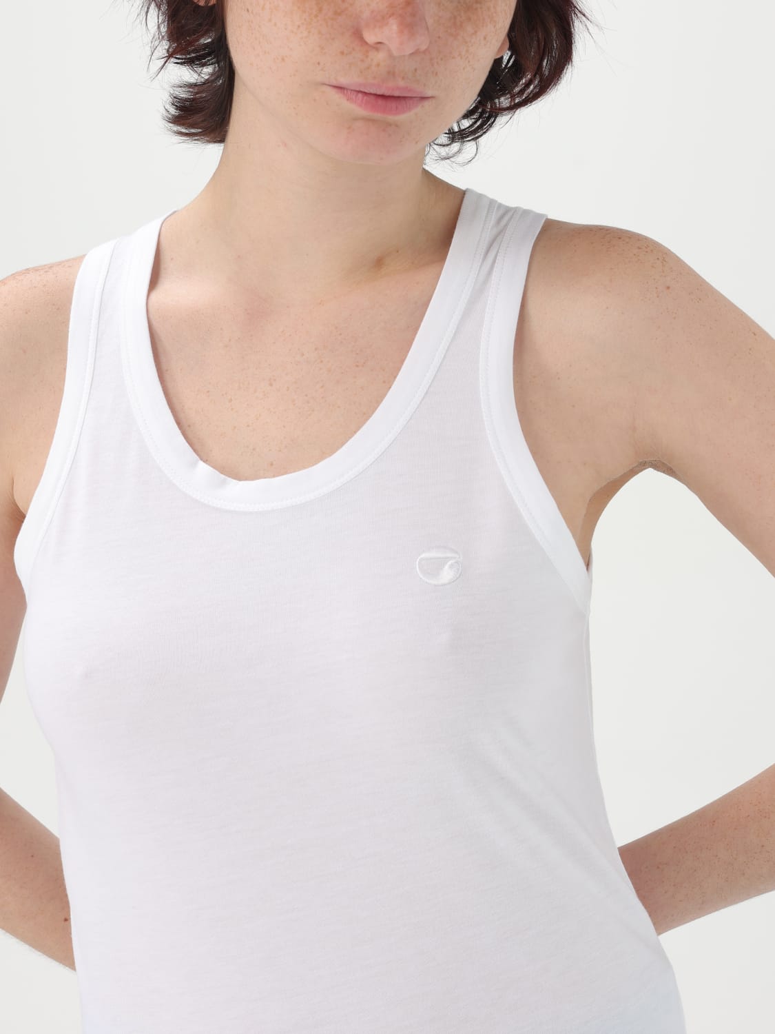 COPERNI TOP: Canotta basic Coperni in cotone stretch , Bianco - Img 5