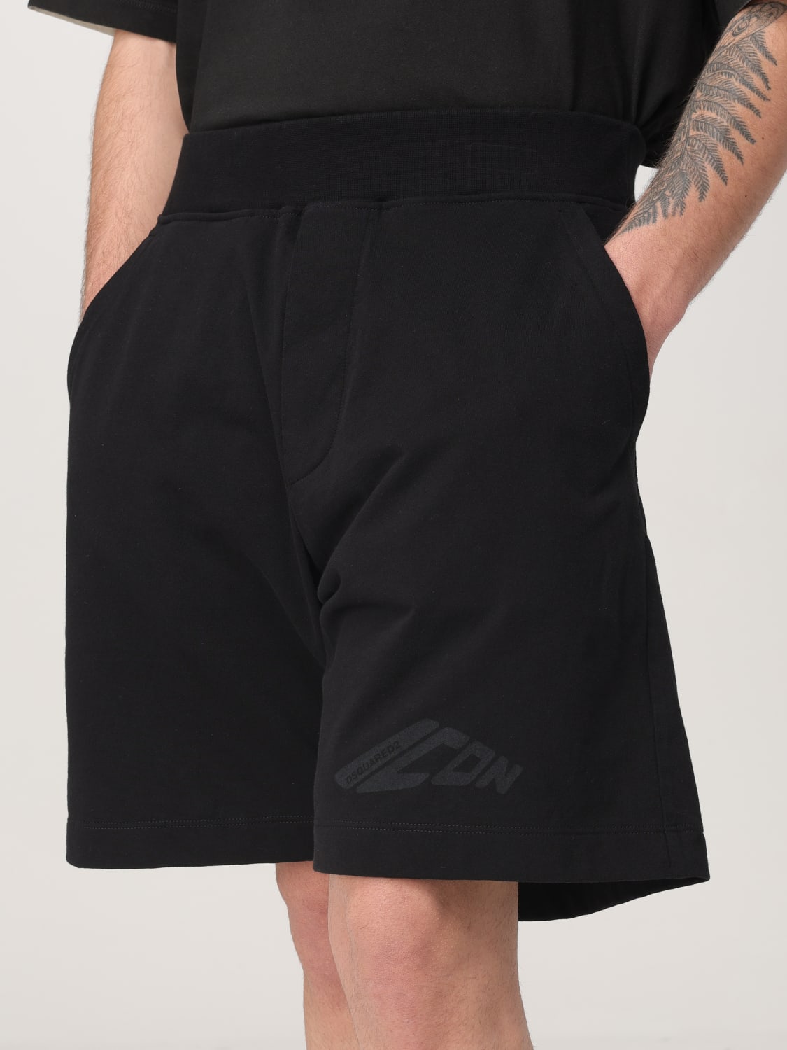 DSQUARED2 SHORTS: Short men Dsquared2, Black - Img 3