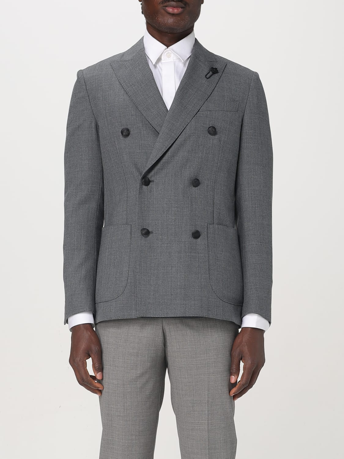 LARDINI P5MARCOESD64806800 関税送料込 LARDINI:ブレザー メンズ - グレー | GIGLIO.COMオンラインの