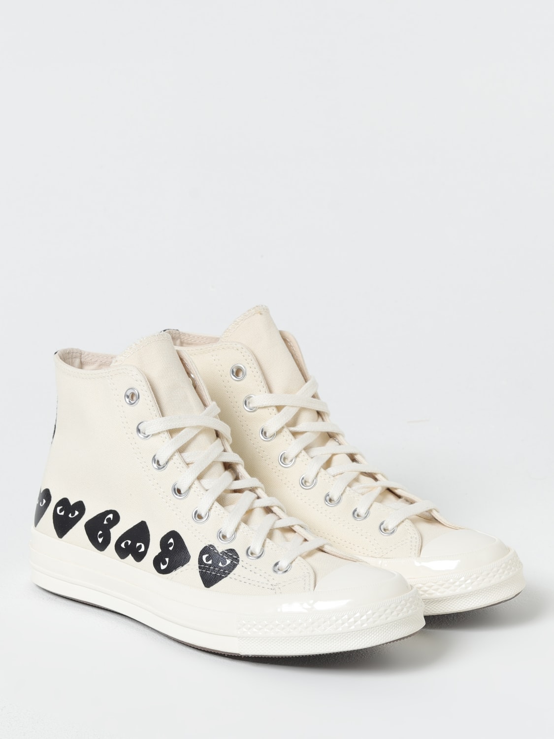 COMME DES GARÇONS PLAY X CONVERSE SNEAKERS: Shoes men Comme Des Garçons Play X Converse, White - Img 2
