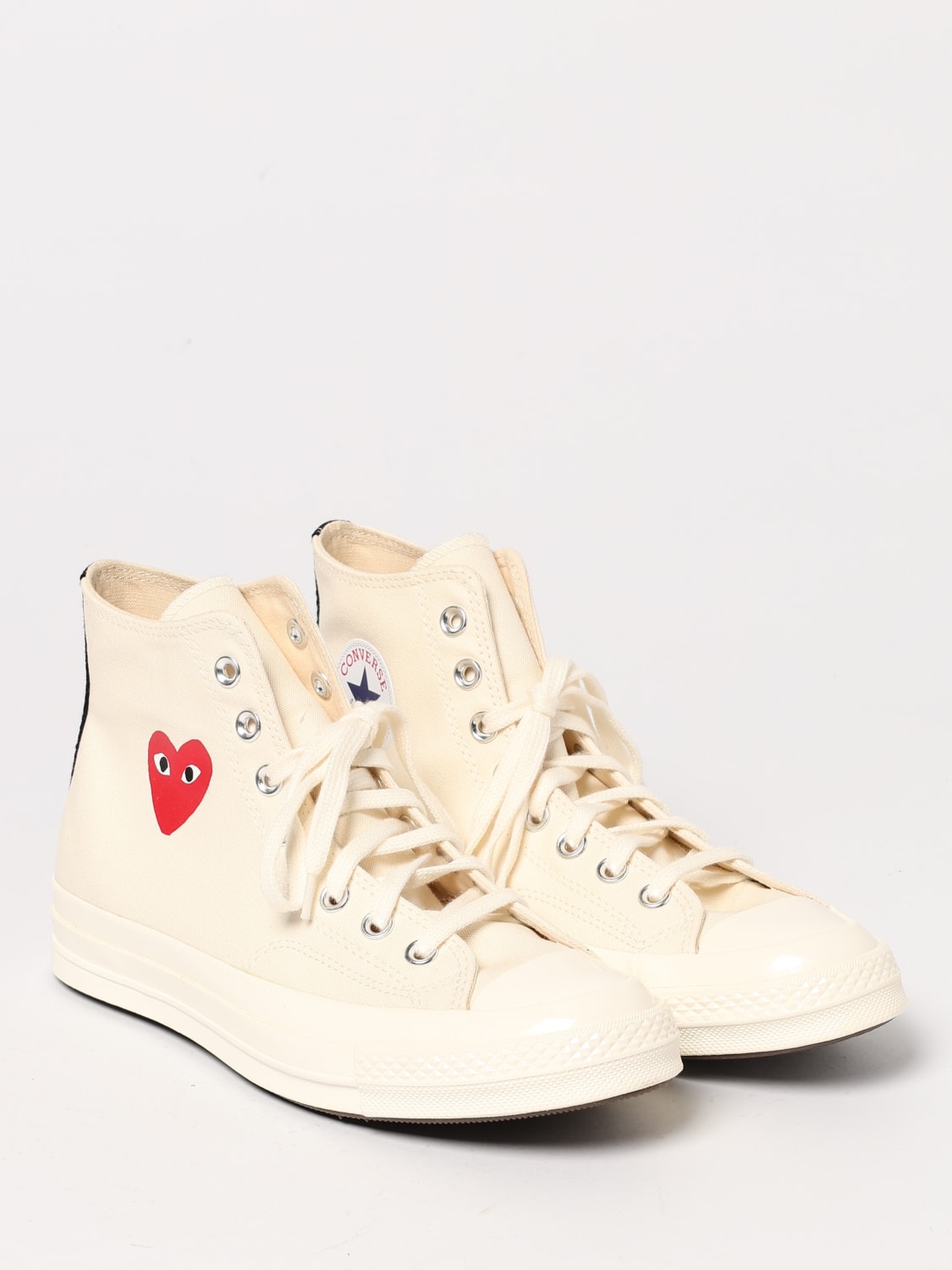 COMME DES GARÇONS PLAY X CONVERSE スニーカー: シューズ メンズ Comme Des Garçons Play X Converse, ホワイト - Img 2
