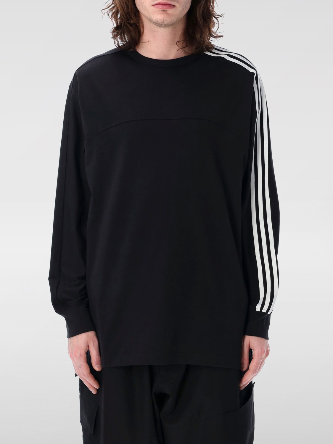 Tシャツ・カットソー Y-3 Men T-shirt Black JN4986 BLACK Y-3 3-Stripes T-Shirt Black - Wrong Weather