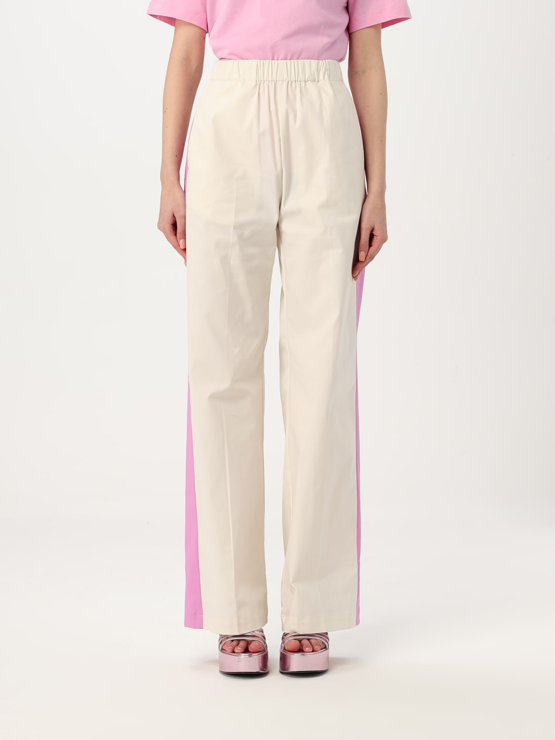 パンツ MSGM Woman Pants Beige 3841MDP11Y257126 02 MSGM: Pants woman - Beige | MSGM pants 3841MDP11Y257126