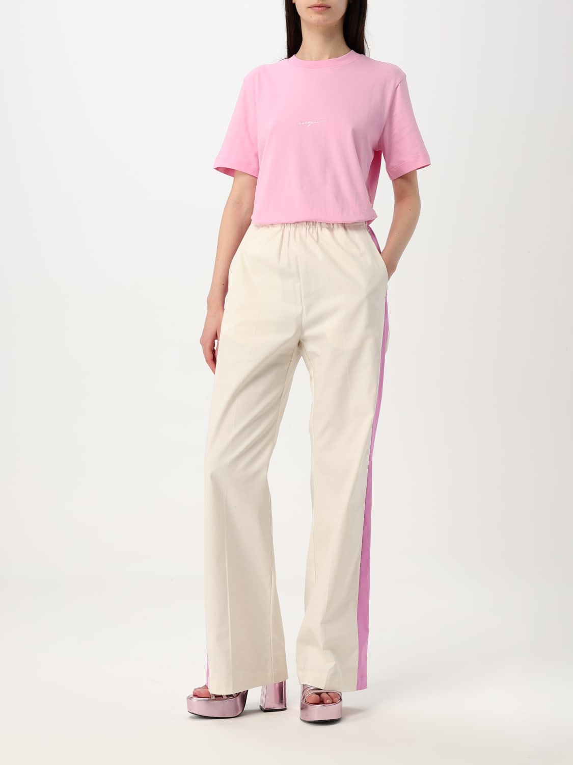 パンツ MSGM Woman Pants Beige 3841MDP11Y257126 02 MSGM Woman Pants Beige 3841MDP11Y257126 02 (MSGM/パンツ
