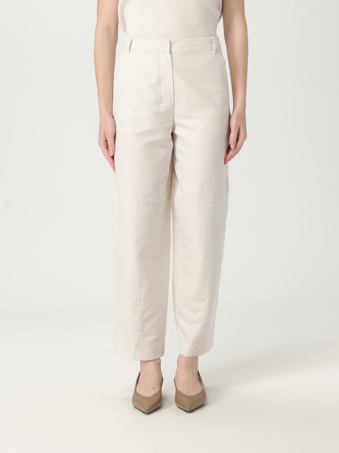 パンツ S MAX MARA Women Straight Pants 2519131163600 002 Beige S MAX MARA: Pants woman - Beige | 'S Max Mara pants