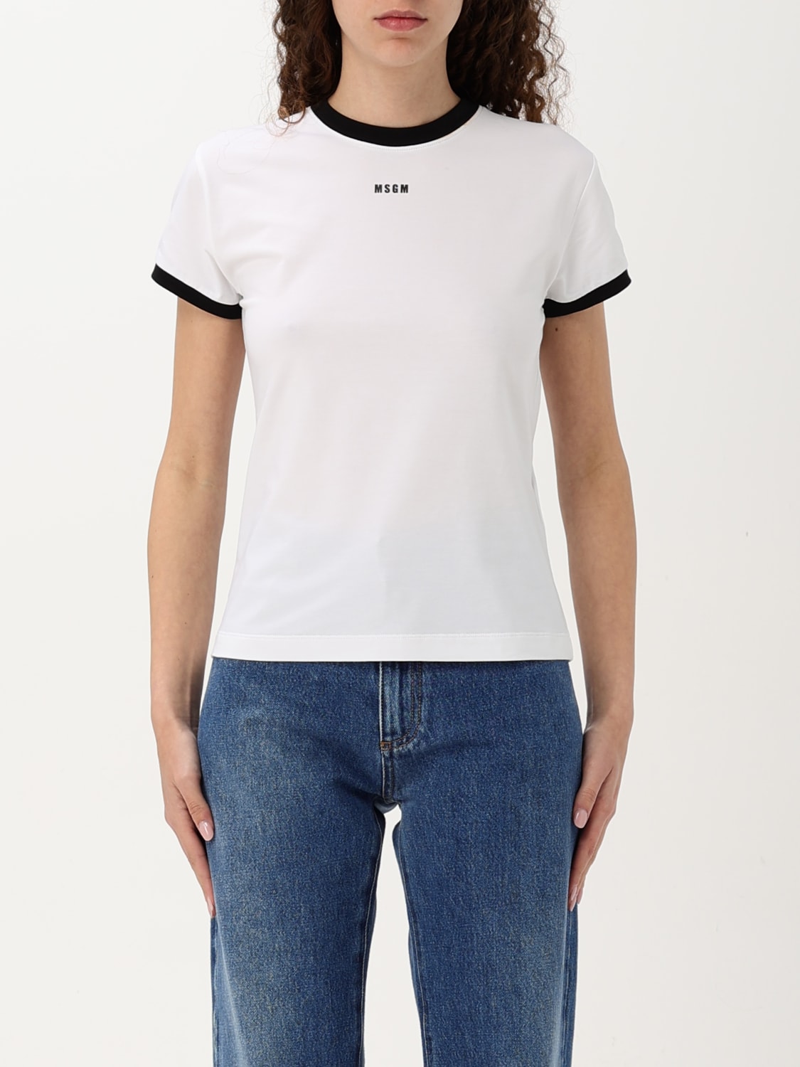 MSGM| (3841MDM84C 257140 01) MSGM: Polo shirt woman - White | MSGM t-shirt