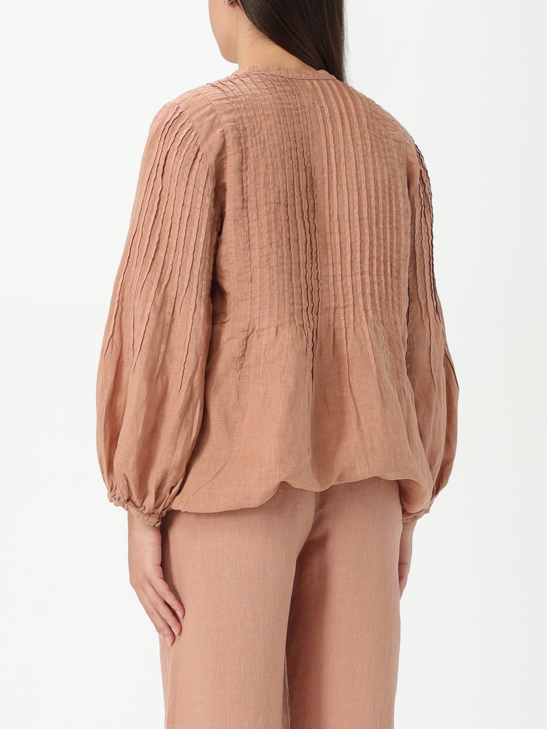 120% LINO TOP: Top damen 120% Lino, Pink - Img 2