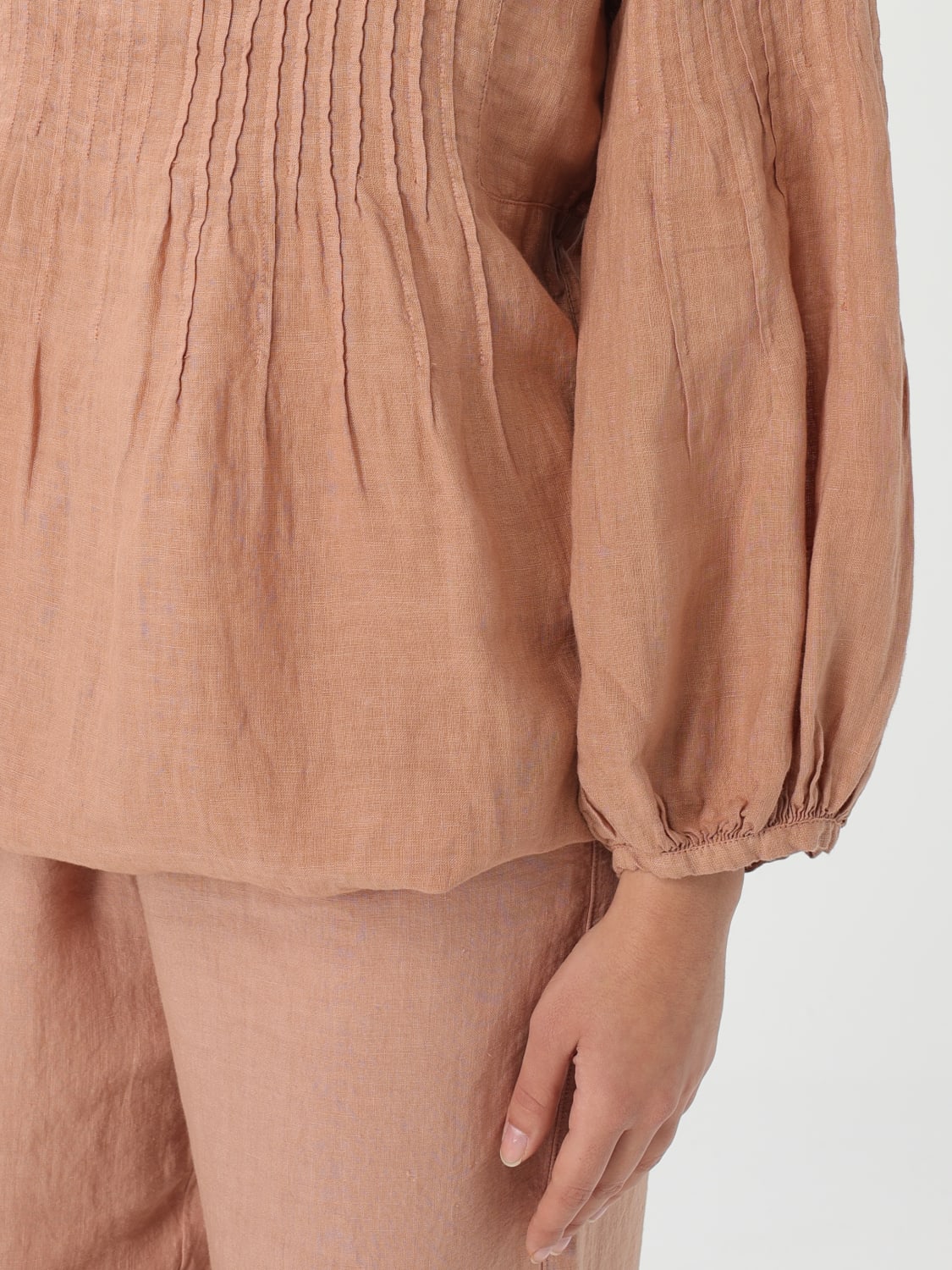 120% LINO TOP: Top damen 120% Lino, Pink - Img 3