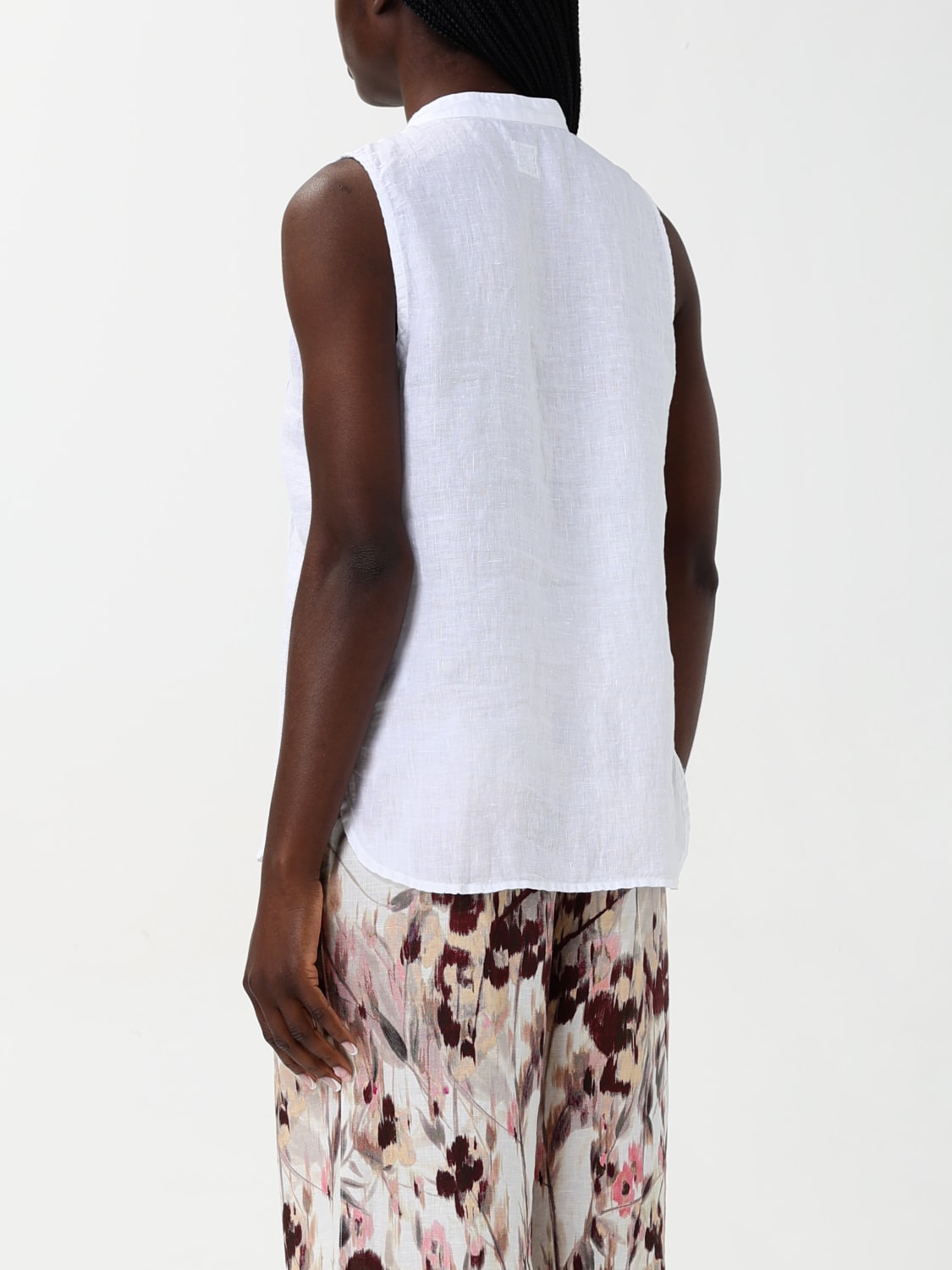 120% LINO HEMDBLUSE: Hemdbluse damen 120% Lino, Weiß - Img 3