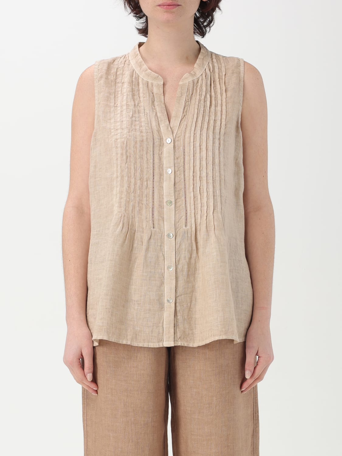 120% LINO SHIRT: Shirt woman 120% Lino, Beige - Img 1