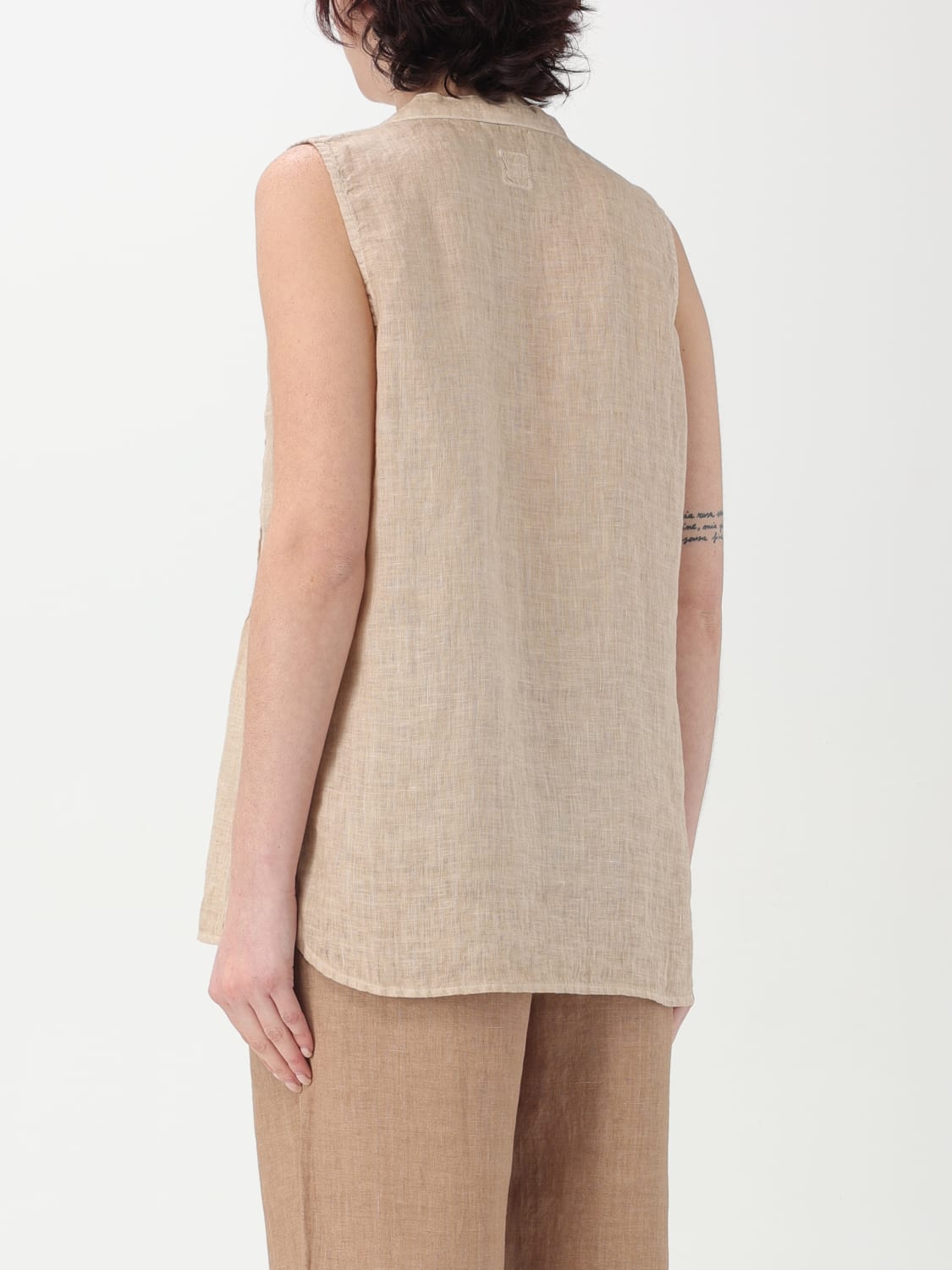 120% LINO SHIRT: Shirt woman 120% Lino, Beige - Img 3