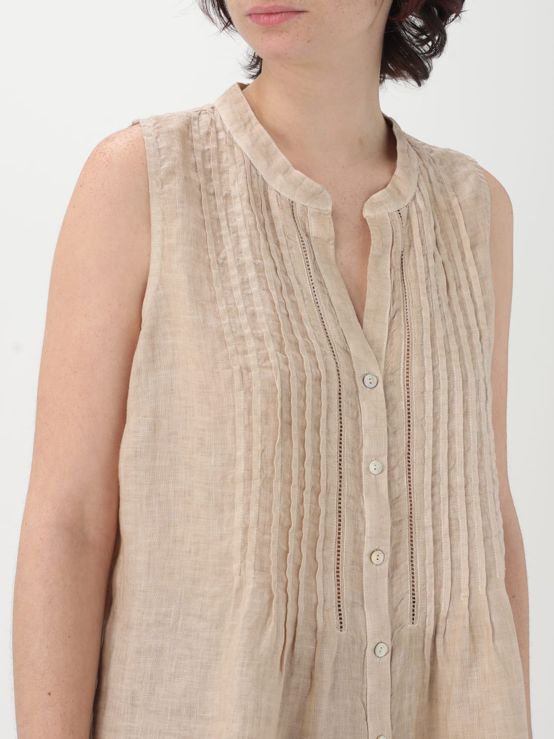 120% LINO SHIRT: Shirt woman 120% Lino, Beige - Img 4