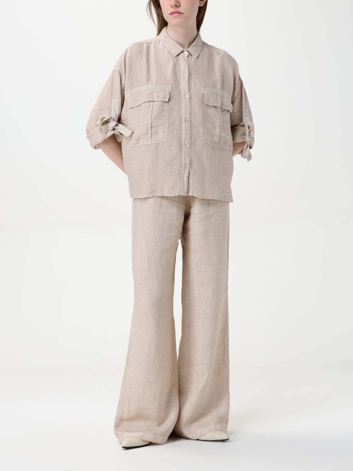 120% LINO CHEMISE: Chemise femme 120% Lino, Sable - Img 2