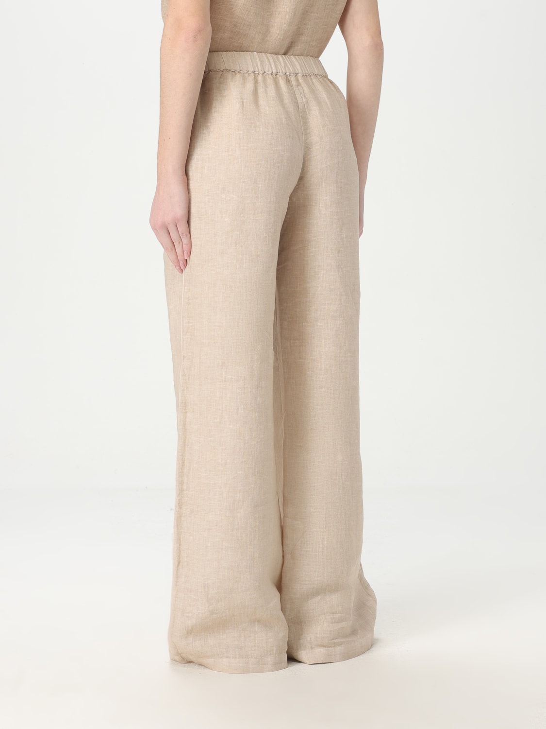 パンツ 120% LINO Woman Pants Beige 32ALIW2297000F75332ALIW S00095 120% LINO: Pants woman - Beige | 120% Lino pants