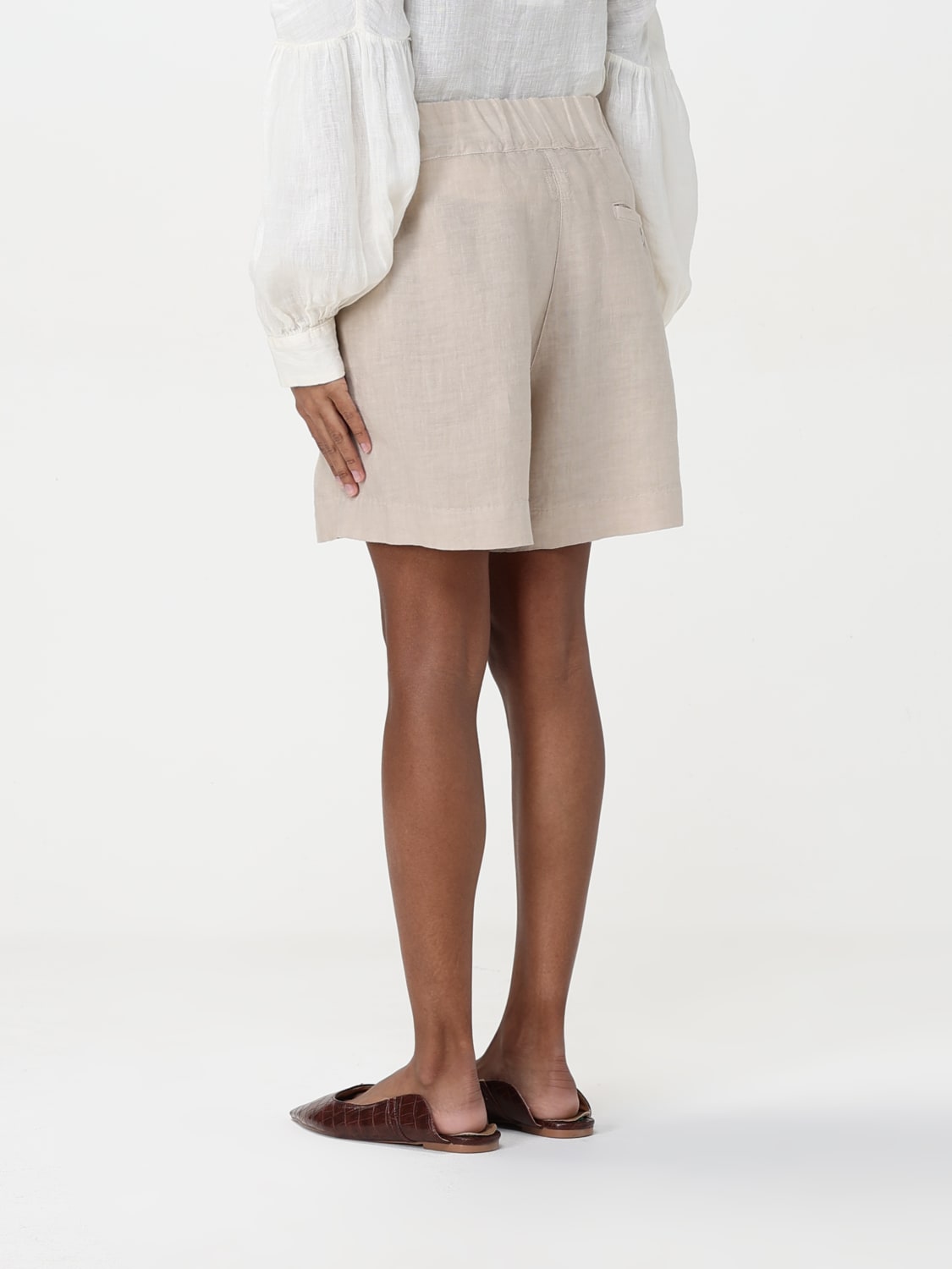 120% LINO: Short woman - Sand | 120% Lino short