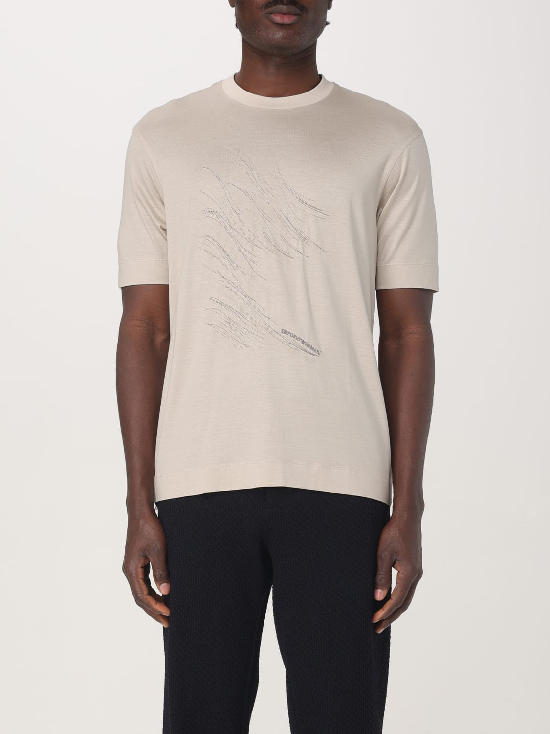 Tシャツ・カットソー EMPORIO ARMANI Men T-shirt Silver EM001023AF13747 M1102 EMPORIO ARMANI: T-shirt men - Silver | Emporio Armani t