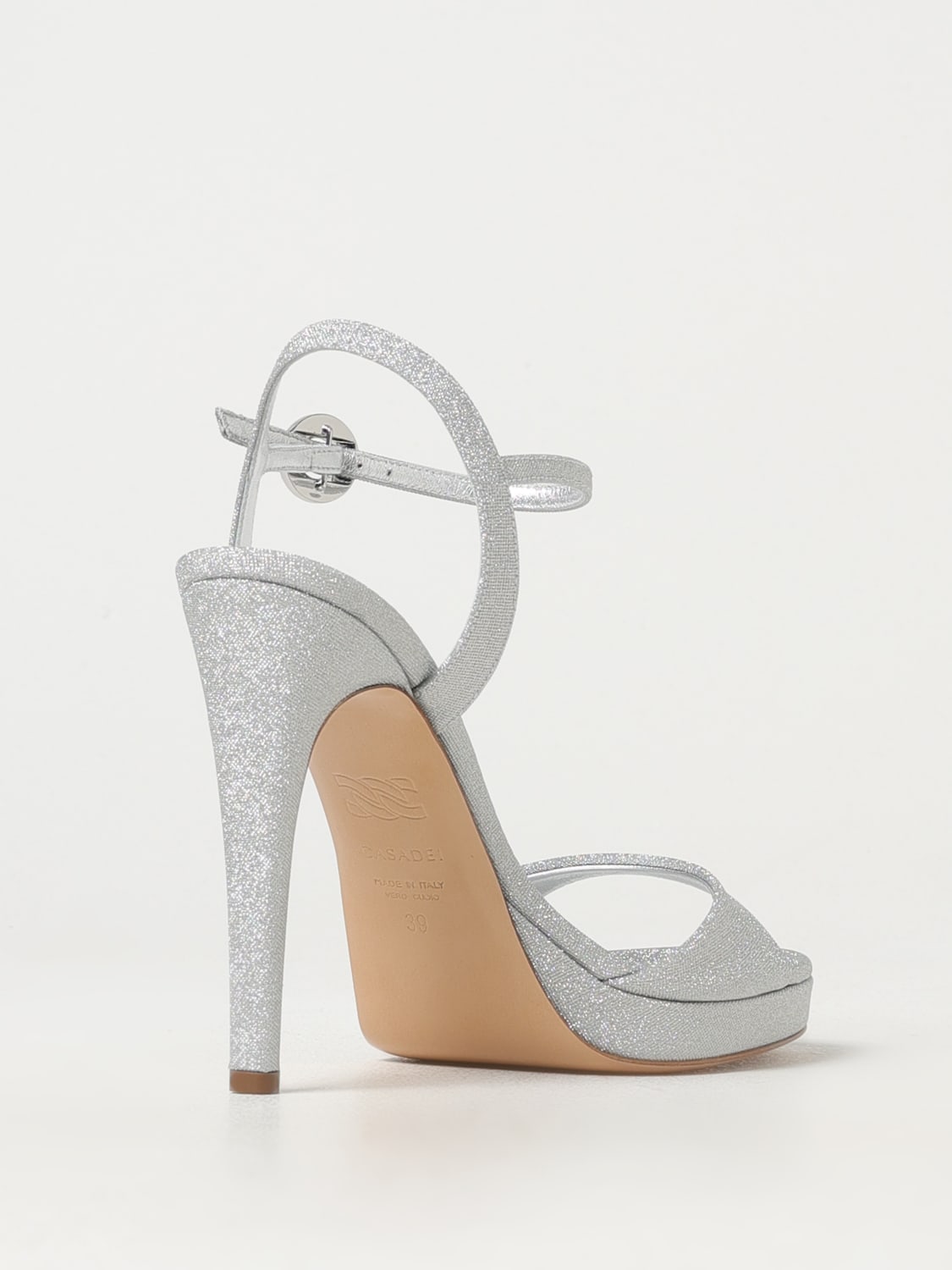 CASADEI HEELED SANDAL: Flat sandals woman Casadei, Silver - Img 3