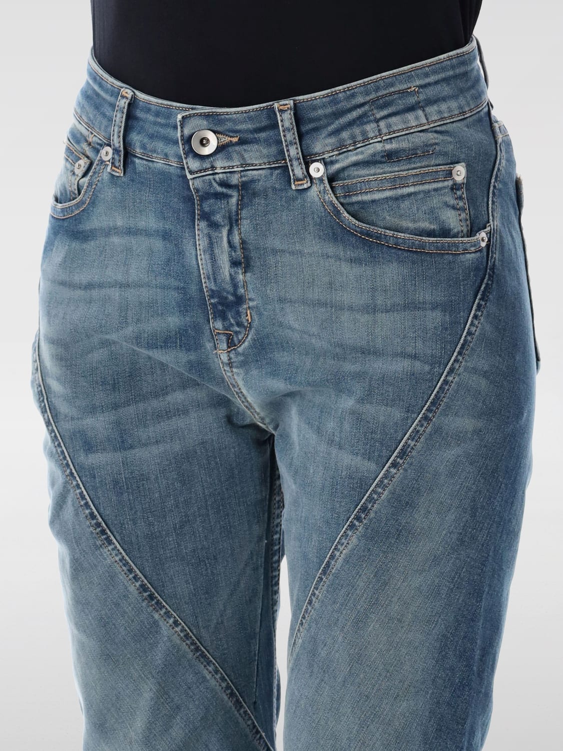 デニム・ジーパン Rick Owens DRKSHDW Woman Jeans Indigo DS01E3302SDWB 06 DRKSHDW - PANTS - Rick Owens