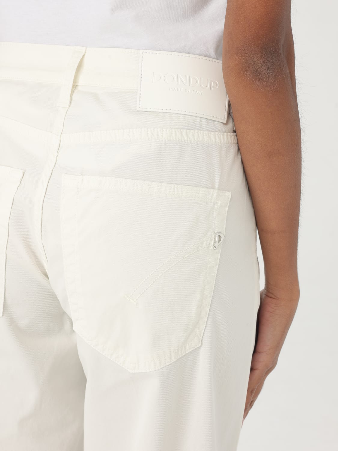 パンツ DONDUP Woman Pants White DP427GSE068DBM5 002 DONDUP: Pants woman - White | Dondup pants DP427GSE068DBM5