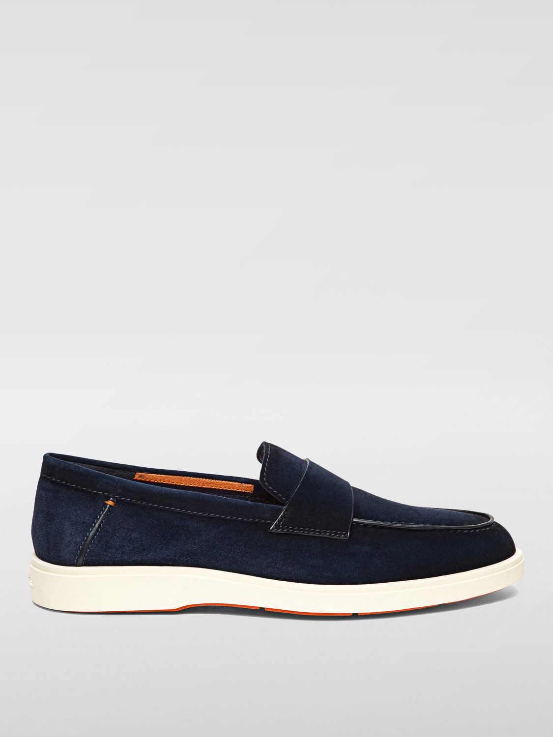 SANTONI MOCASSINI: Mocassino Santoni in camoscio , Blue - Img 1