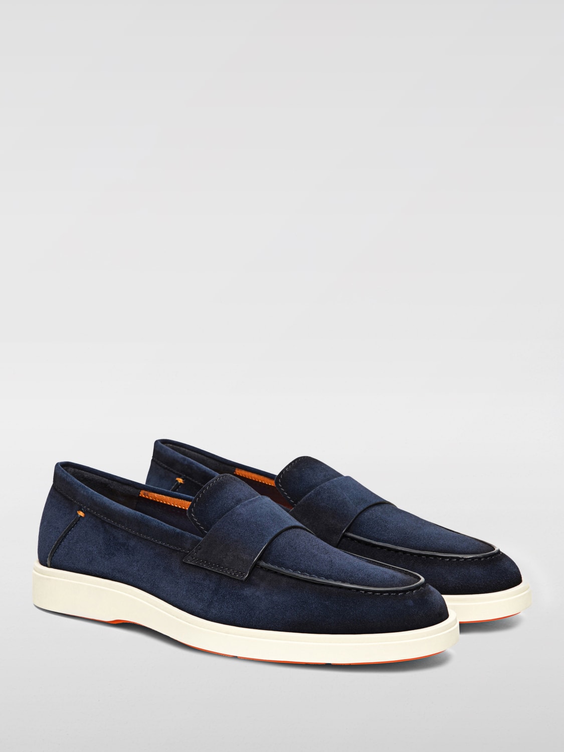 SANTONI MOCASSINI: Mocassino Santoni in camoscio , Blue - Img 2