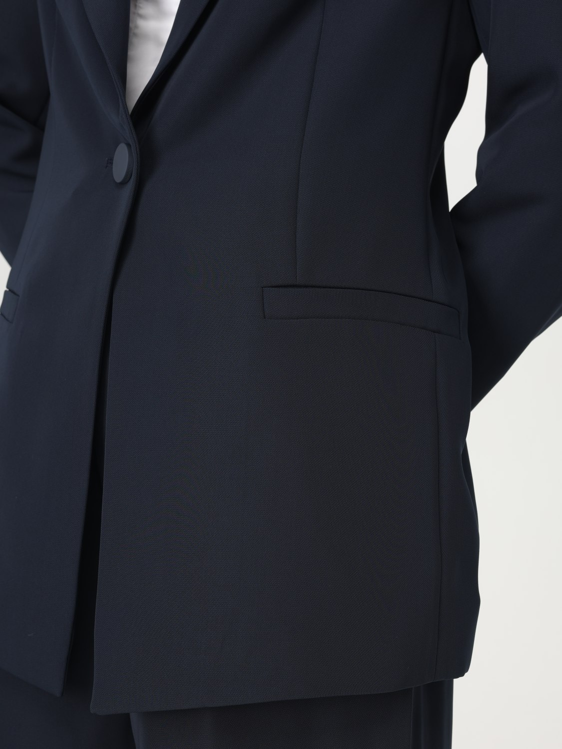 アウターその他 ARMANI EXCHANGE Woman Blazer Blue XW000447AF12750 UB100 ARMANI EXCHANGE Women's Single Breasted Jacket Blue – Pavidas