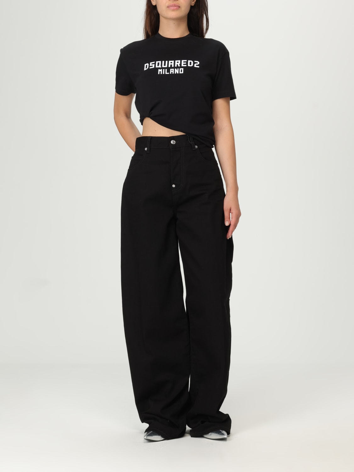 DSQUARED2 T-SHIRT: T-shirt woman Dsquared2, Black - Img 2