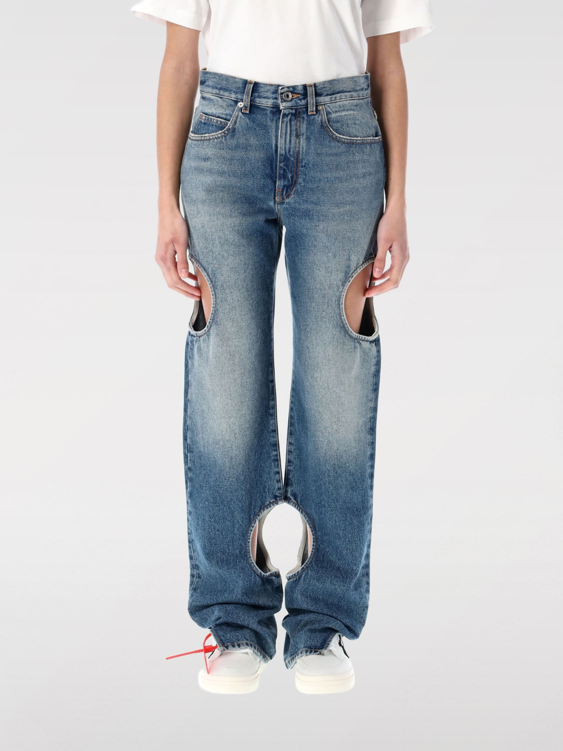 デニム・ジーパン OFF WHITE Women Denim Pants 25POWYA06AC99DEN001 4500 BLUE OFF-WHITE: Jeans woman - Blue | Off-White jeans