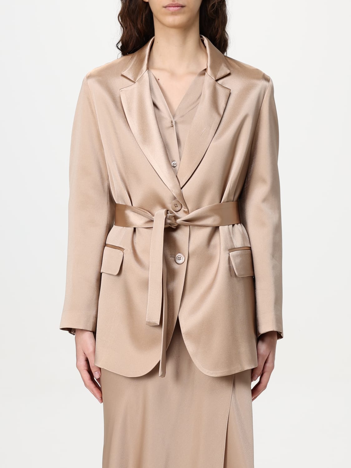 スーツ SEMI COUTURE Women Suit Jackets Y5SM06V560 Beige SEMICOUTURE: Jacket woman - Beige | Semicouture blazer