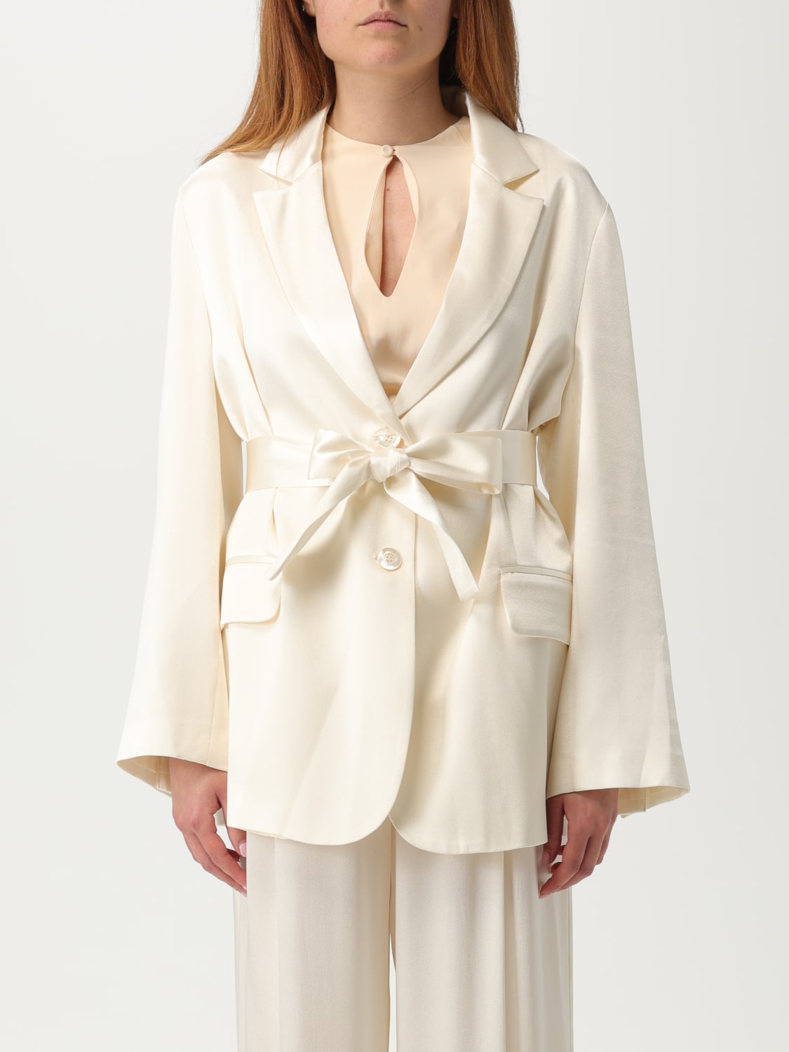 スーツ SEMI COUTURE Women Suit Jackets Y5SM06V560 Beige SEMICOUTURE: Jacket woman - Beige | Semicouture blazer