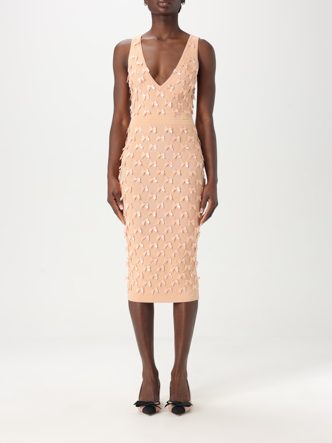 ワンピース ELISABETTA FRANCHI Woman Dress Peach AM79S CG2 ELISABETTA FRANCHI: Dress woman - Peach | Elisabetta Franchi