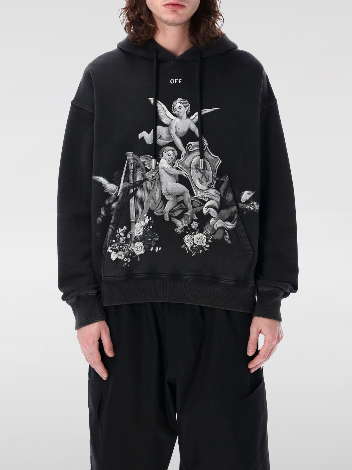 OFF-WHITE: Sweatshirt men - Black | Off-White sweatshirt