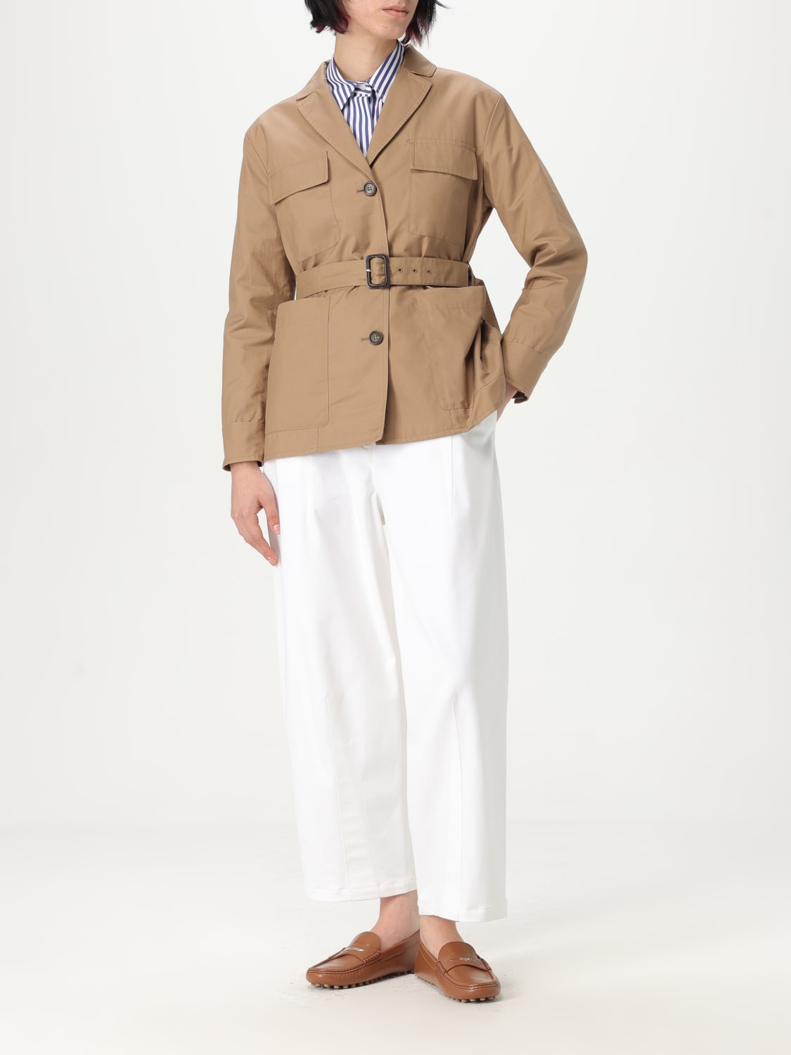 ジャケット 'S Max Mara Woman Jacket Camel 2519041143600 004 S MAX MARA: cotton trench coat - Camel | 'S Max Mara jacket