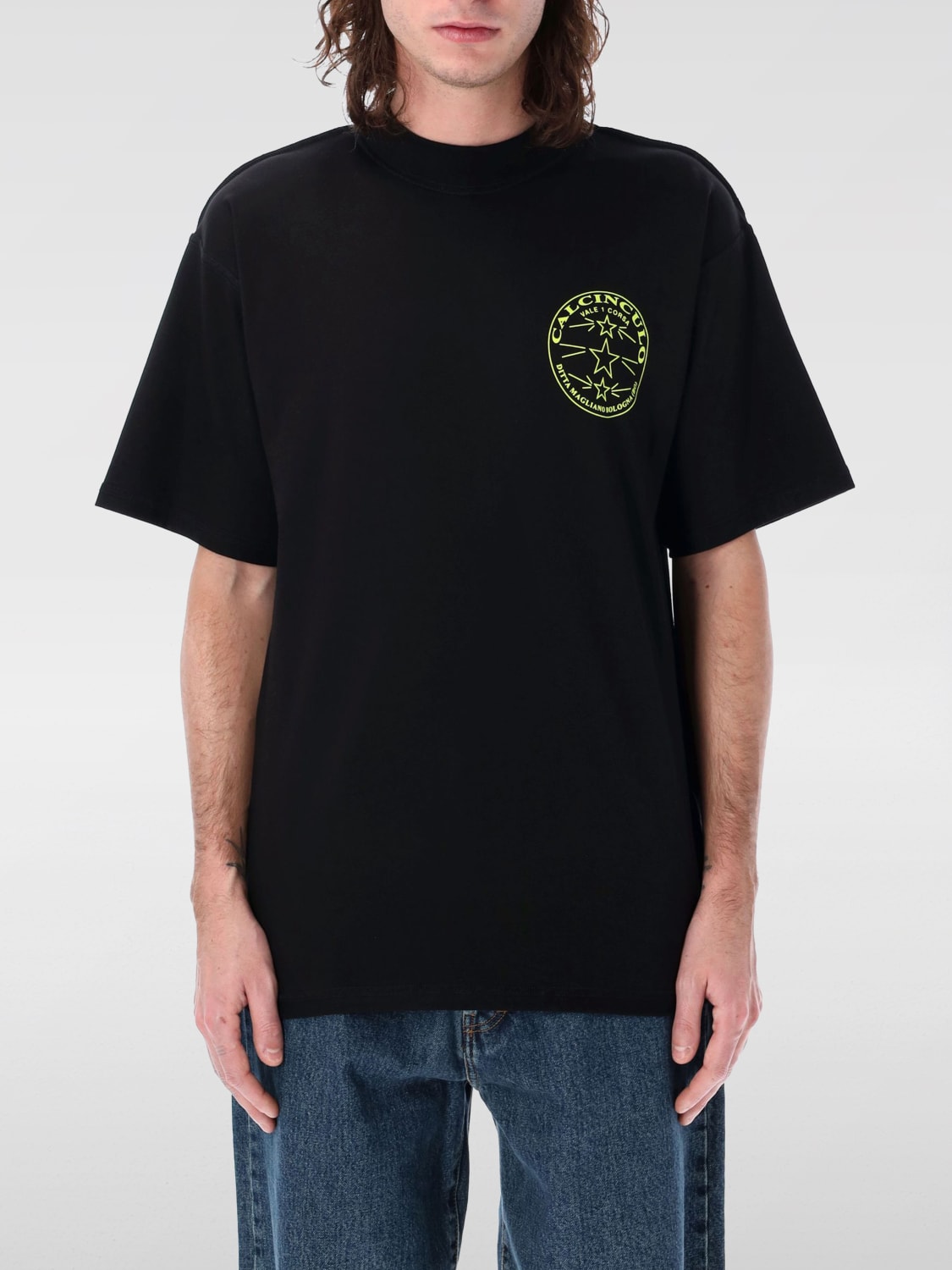 MAGLIANO T-SHIRT: T-shirt in cotone con stampa logo Magliano, Nero - Img 1