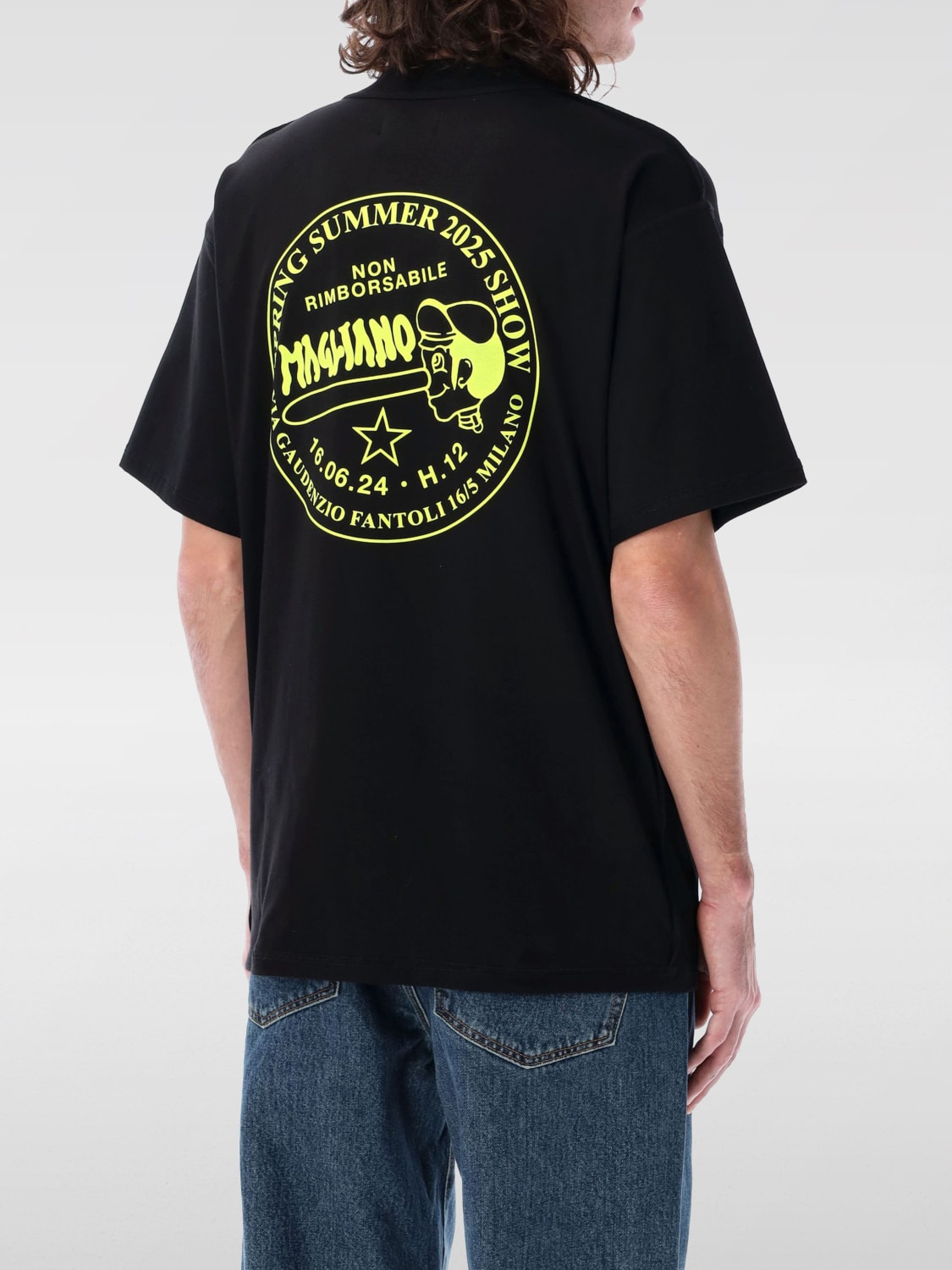 MAGLIANO T-SHIRT: T-shirt in cotone con stampa logo Magliano, Nero - Img 2