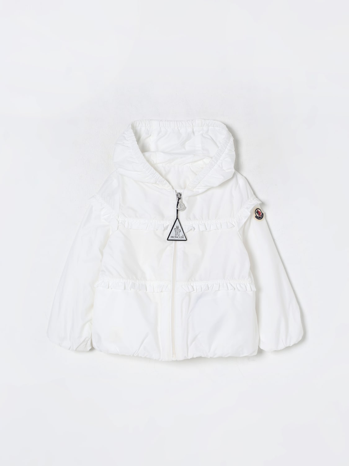 MONCLER JACKET: Coats kids Moncler, White - Img 1