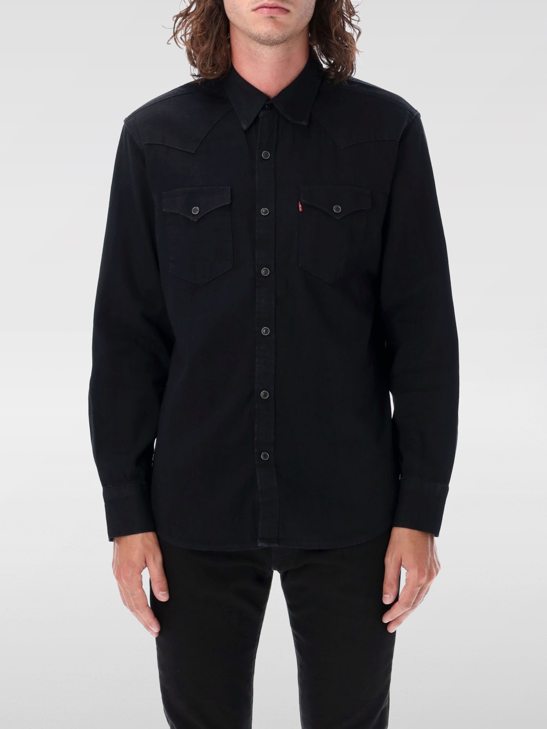 LEVI'S SHIRT: Levi's classic cotton shirt, Black - Img 1