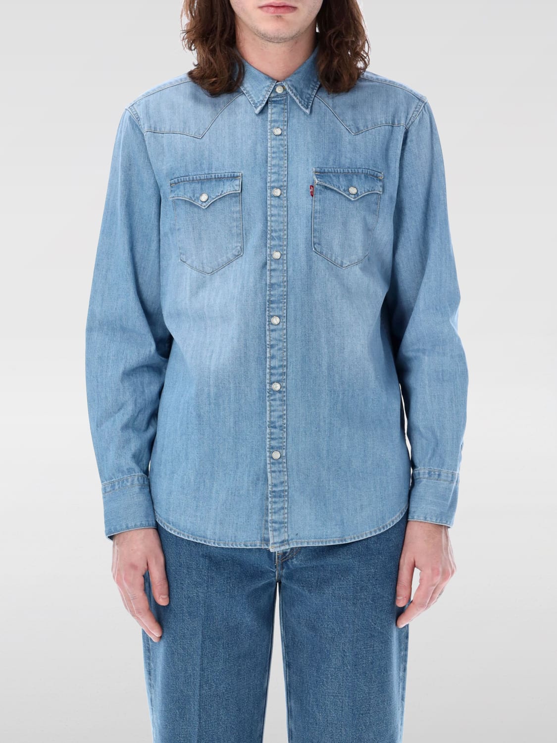 LEVI'S SHIRT: Levi's classic cotton shirt, Blue - Img 1