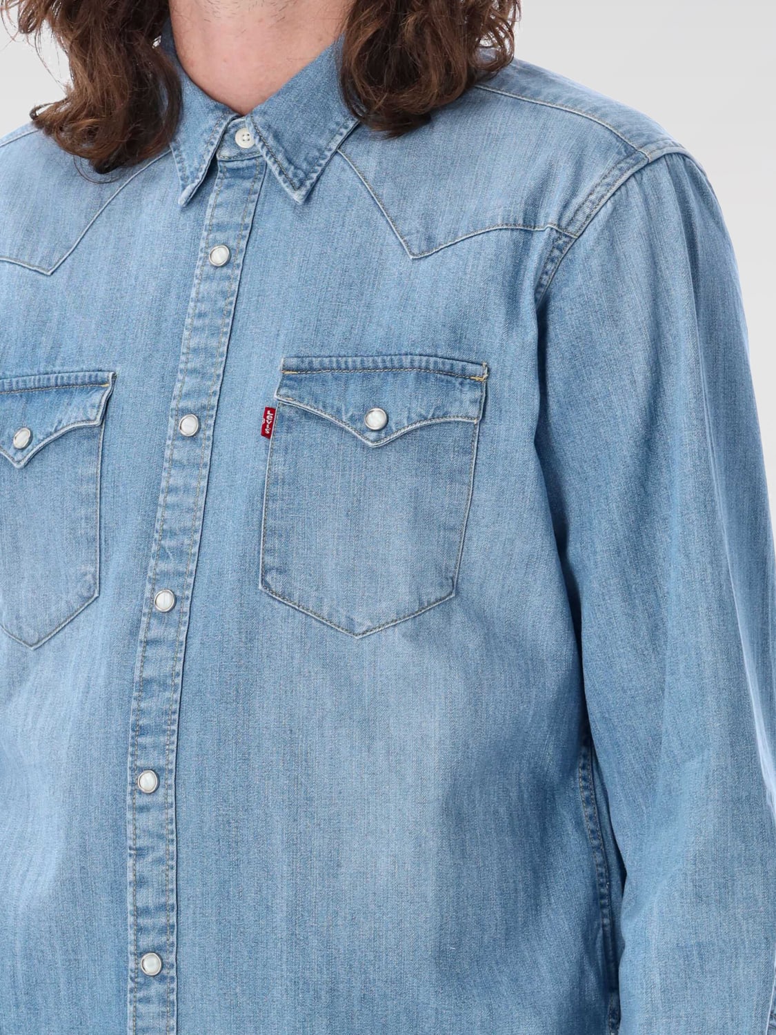 LEVI'S SHIRT: Levi's classic cotton shirt, Blue - Img 3