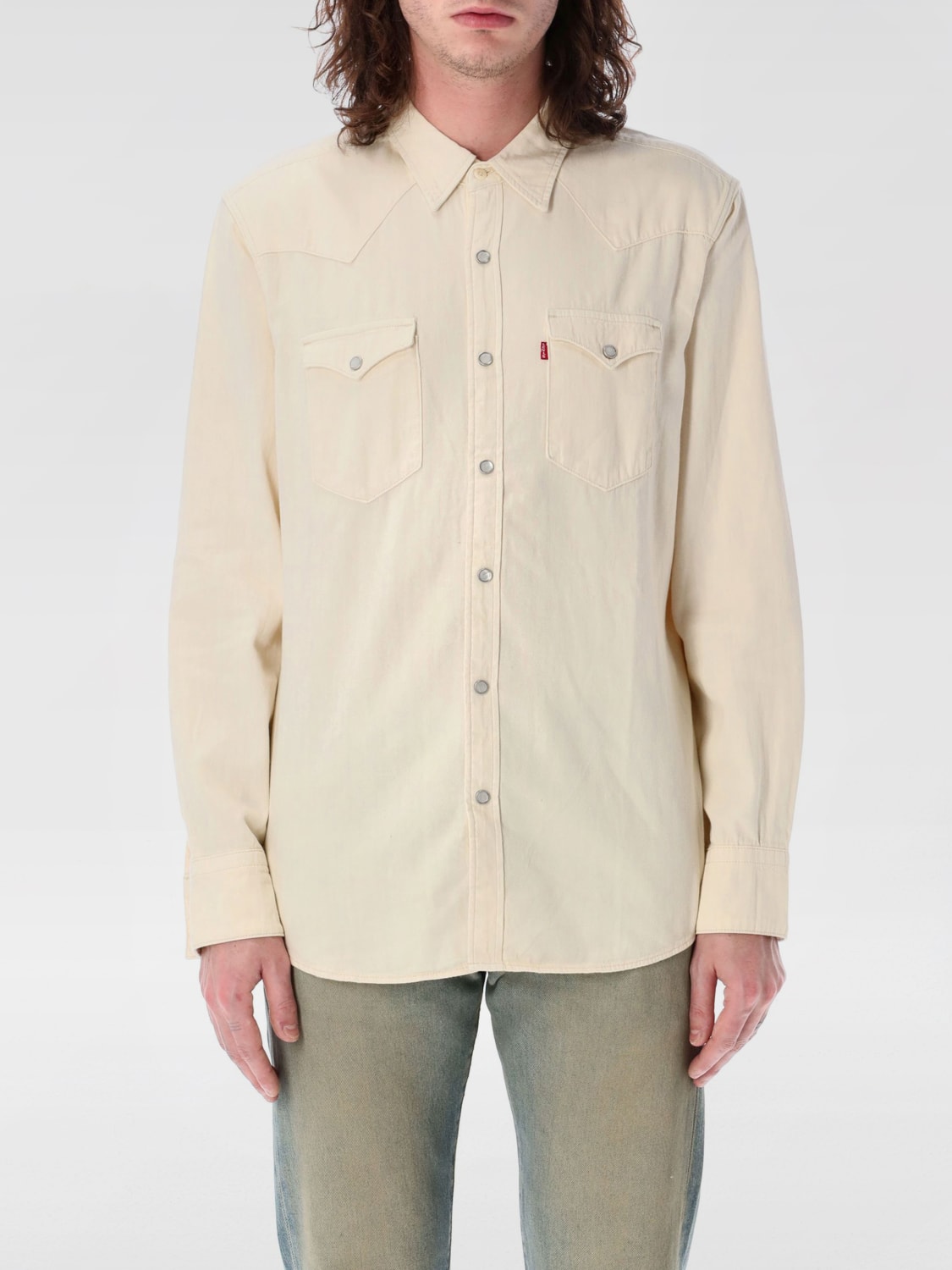 LEVI'S SHIRT: Levi's classic cotton shirt, Beige - Img 1