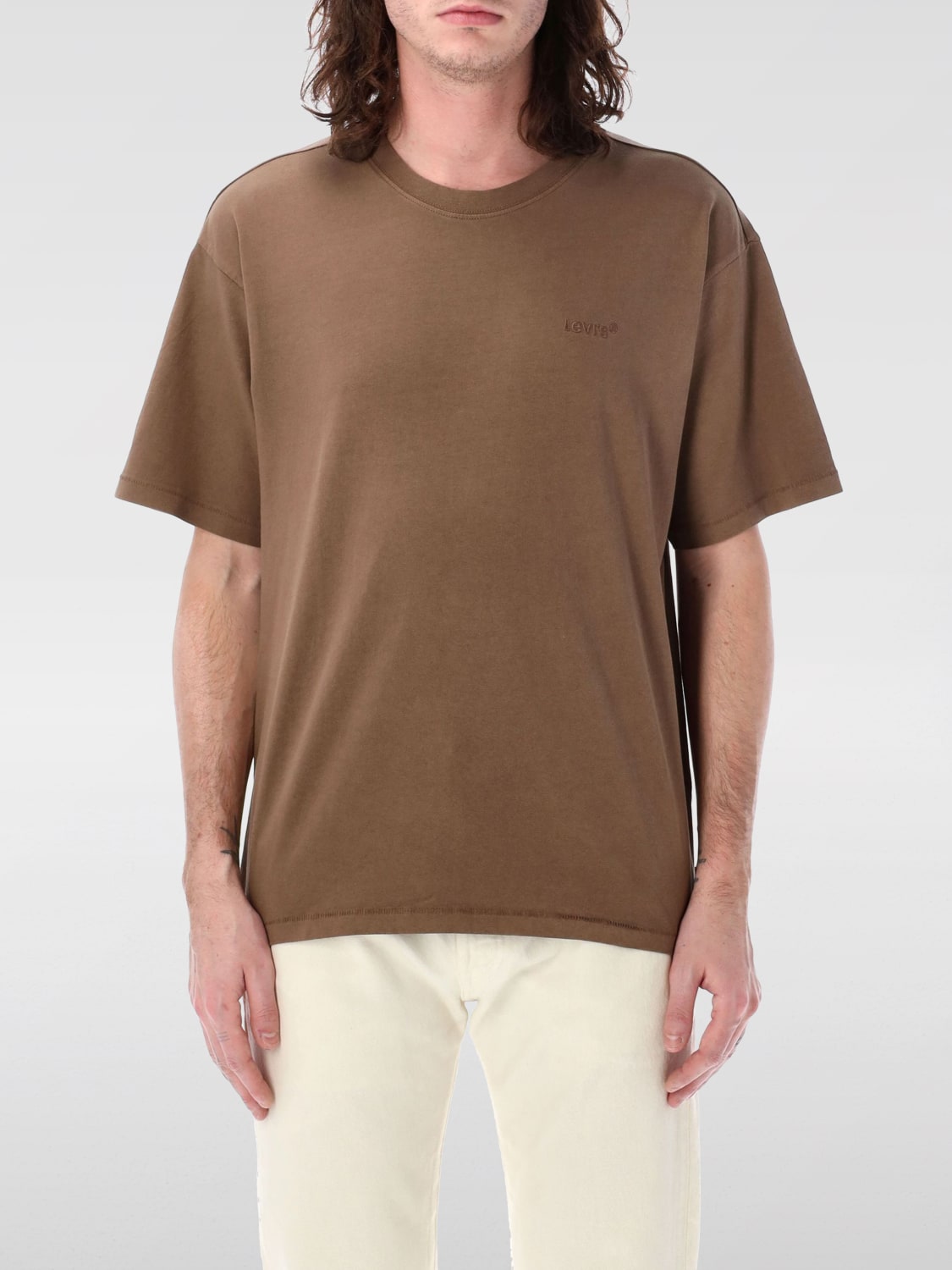 LEVI'S: T-shirt men - Brown | Levi's t-shirt A0637 online at
