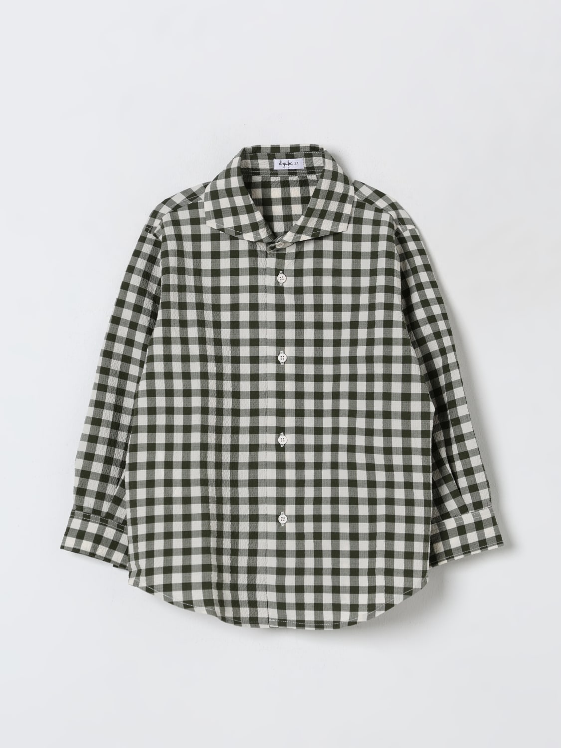 IL GUFO SHIRT: Shirt kids Il Gufo, Grass Green - Img 1
