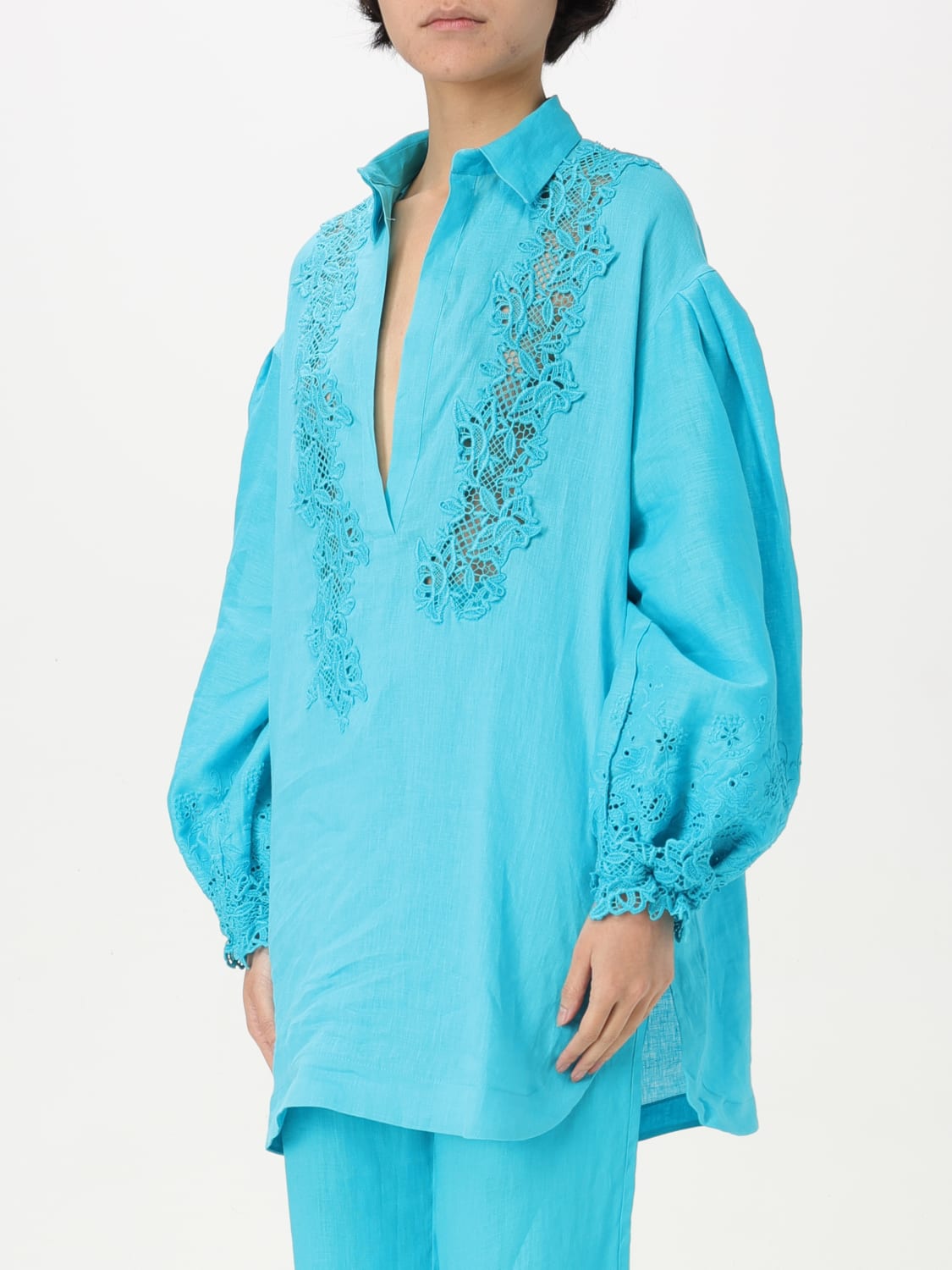 ERMANNO SCERVINO: Sweater woman - Turquoise | Ermanno