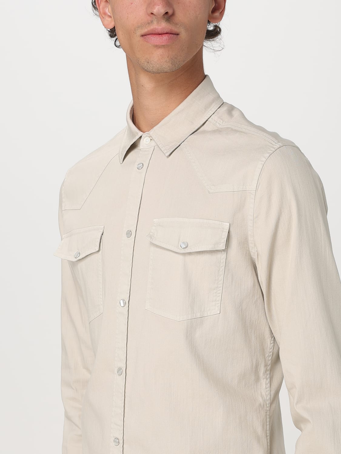 DONDUP HEMD: Hemd herren Dondup, Yellow Cream - Img 3