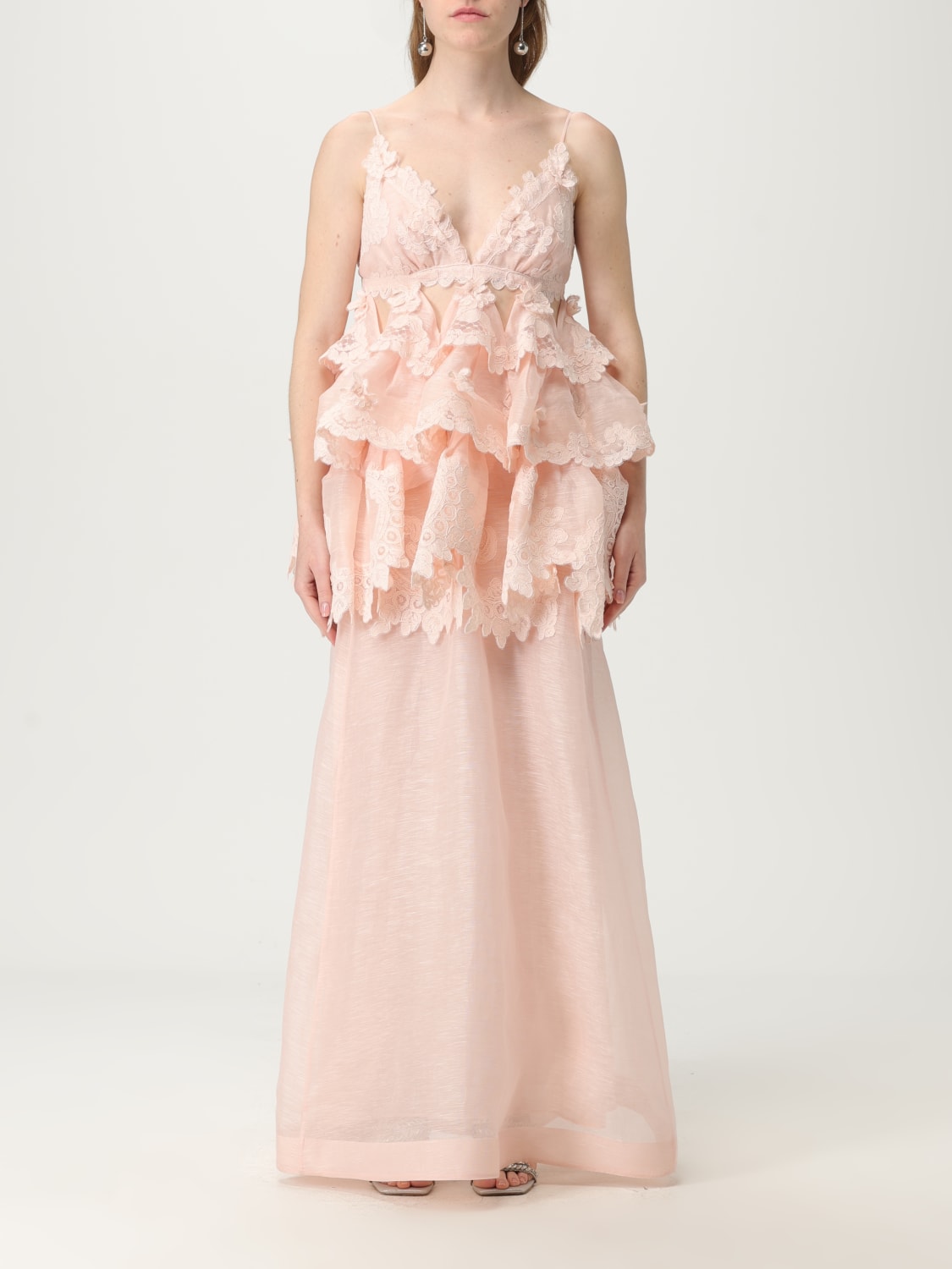 ワンピース ZIMMERMANN Woman Dress Pink 9143DR251 CIAFLO Pink Crush maxi dress Zimmermann - women - ZIMMERMANN